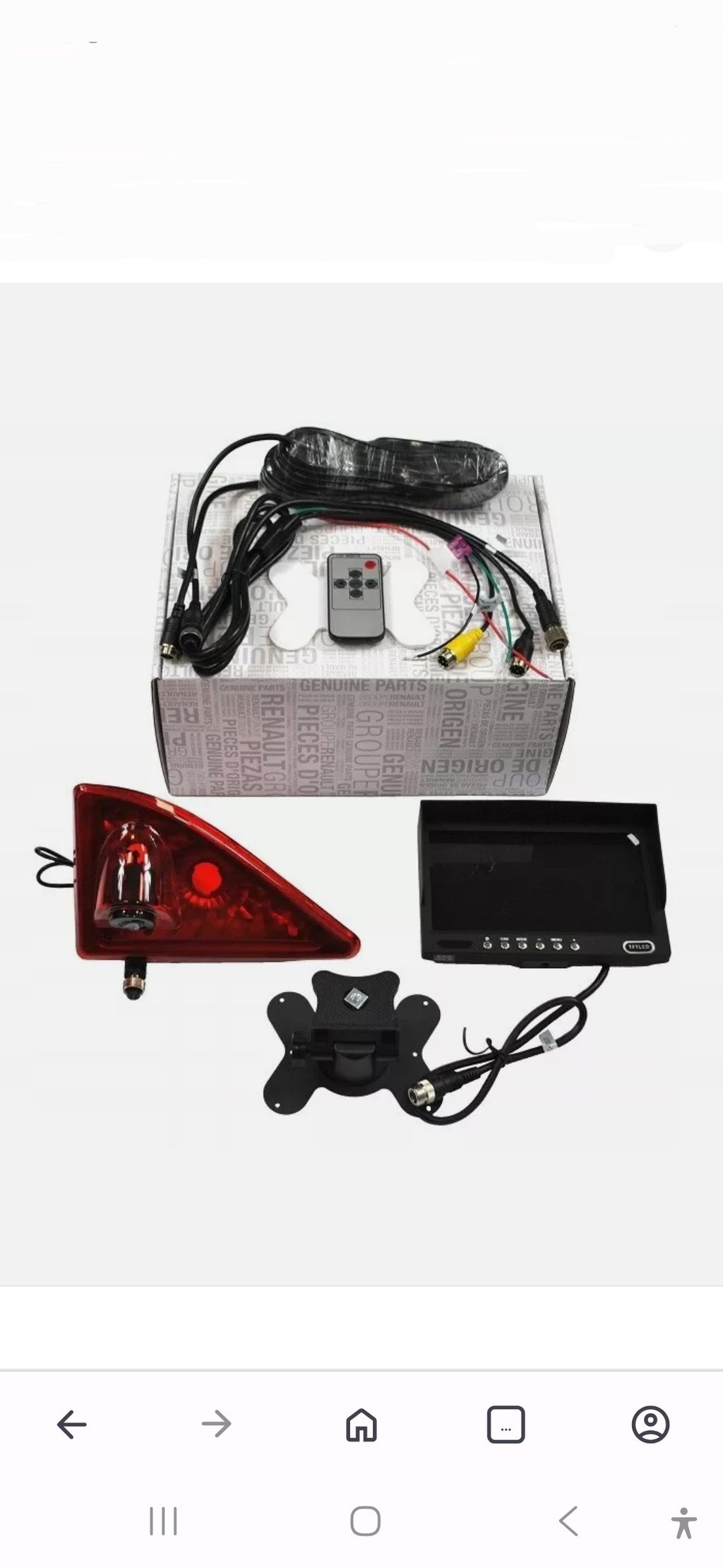 Kit camera de recul+ ecran 7" renault master 3